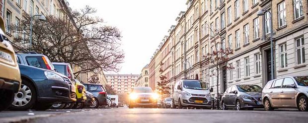 Parkerede biler på Frederiksberg